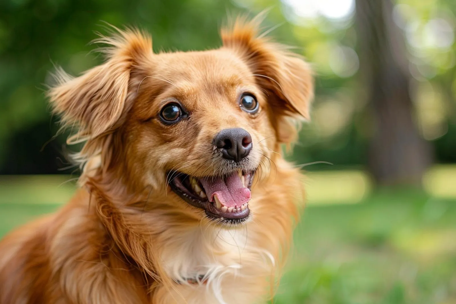 Un propriétaire de chien compare des documents d’assurance santé à côté de son animal dans une pièce éclairée naturellement.