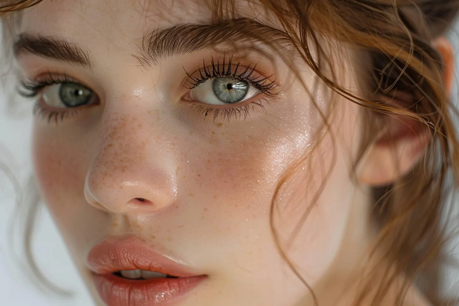 Une personne applique du mascara avec précision sur des cils bien séparés, dans une lumière naturelle douce.