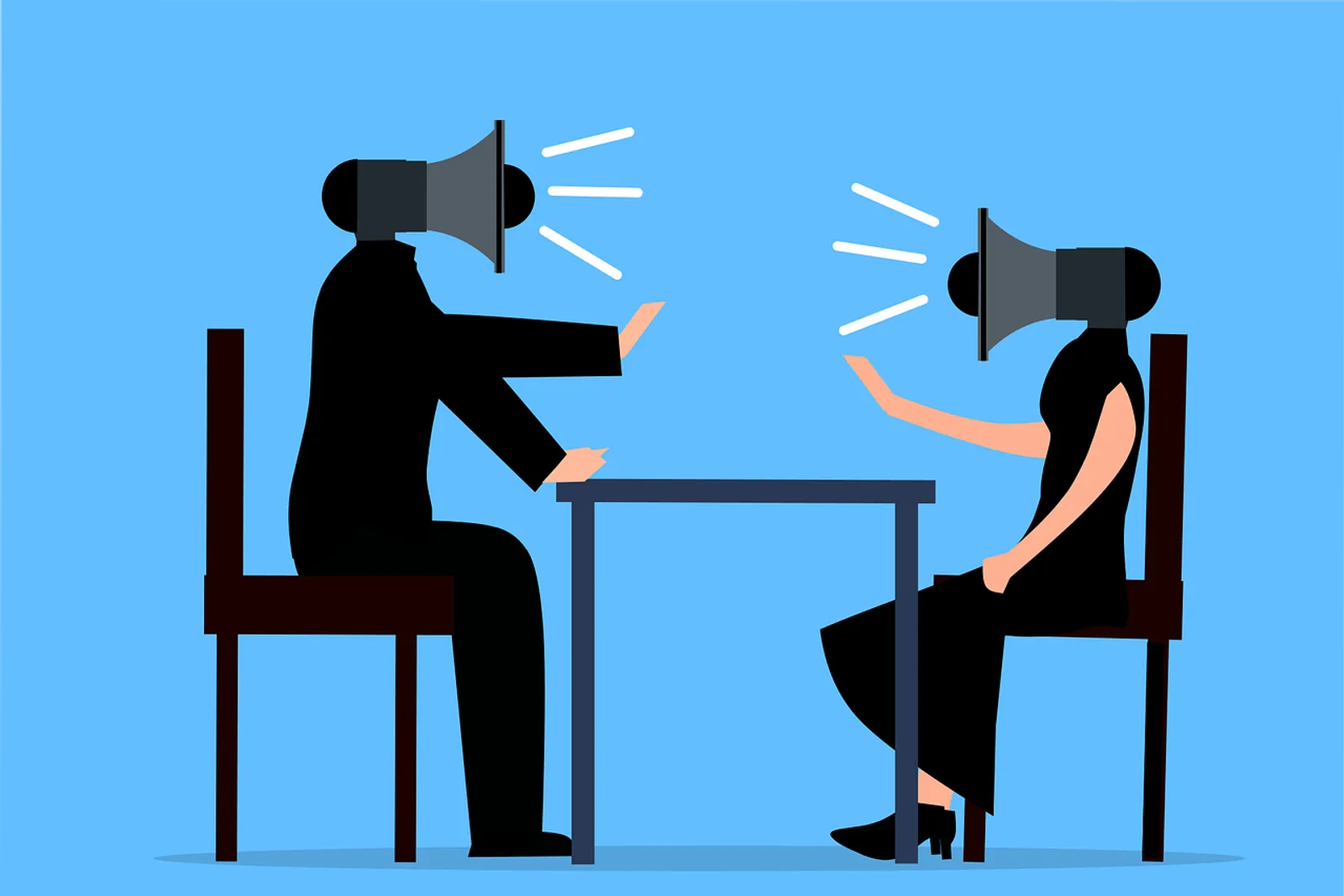 Un couple assis à distance dans un salon, illustrant les doutes et la tension dans la relation.